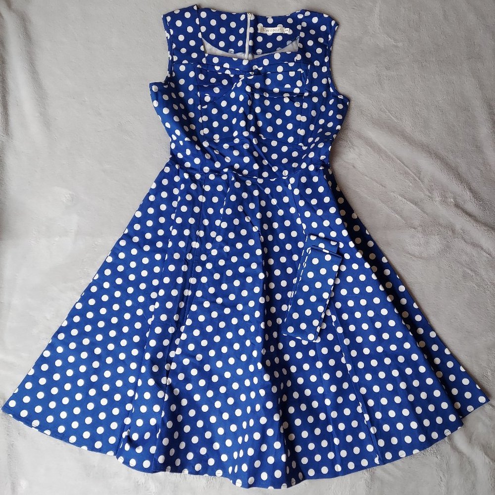Blue Polka-dot Dress